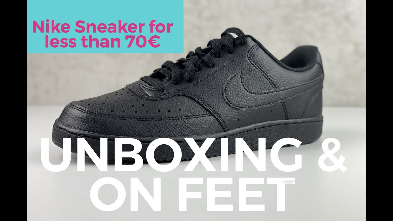 Nike COURT VISION Low Next Nature &lsquo;Triple Black&rsquo; | UNBOXING & ON FEET | fashion shoes