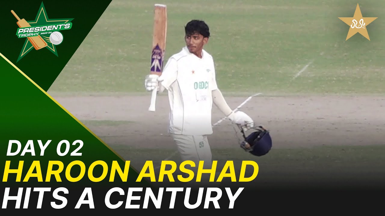 Haroon Arshad Hits a Century💯 | OGDCL vs PTV | President Trophy | 2025-26 | Day 2 | PCB | M2V1S