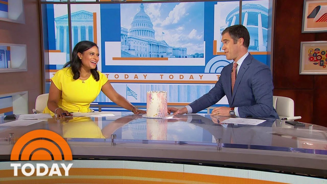 Kristen Welker Surprised With A Cake To Celebrate Her Birthday On Weekend TODAY | TODAY