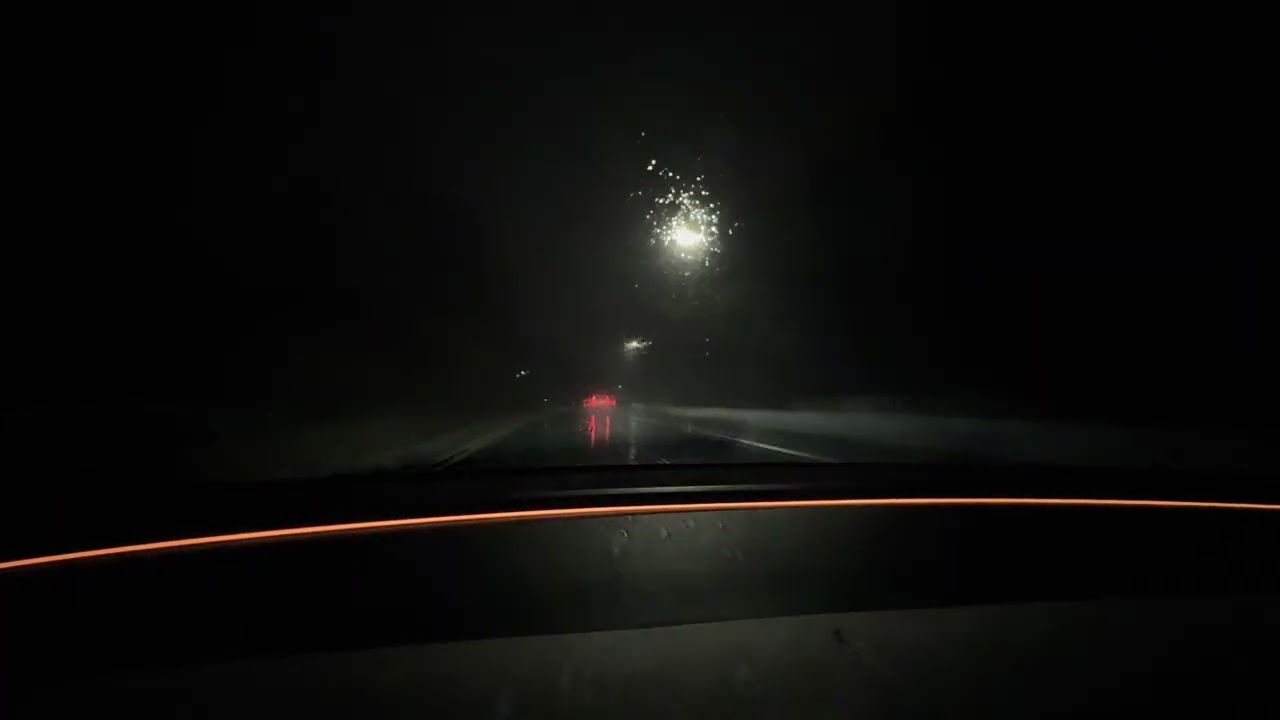ASMR driving while raining.