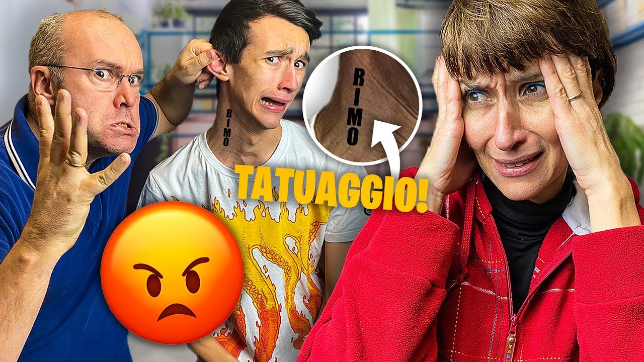 MI SONO TATUATO il COLLO! PRANK a MAMMA e PAPÀ *SCLERANO*