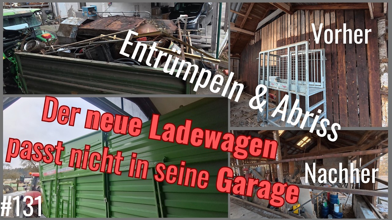 Start der Aufräumaktion & endlich kommt der neue Ladewagen Heim | Vlog #131