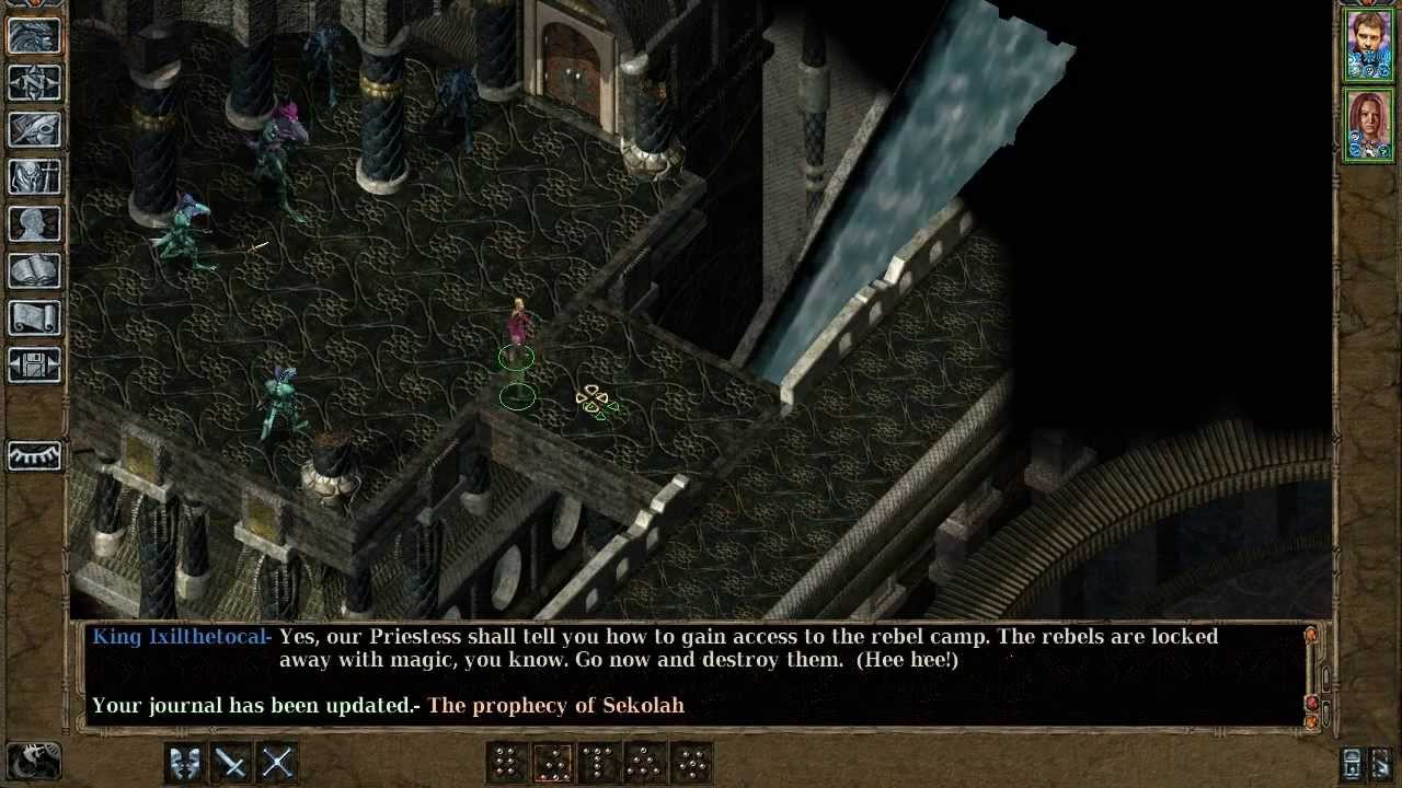 Baldur's Gate 2 Monk solo part 66 : Brynnlaw (Escaping with our lives)