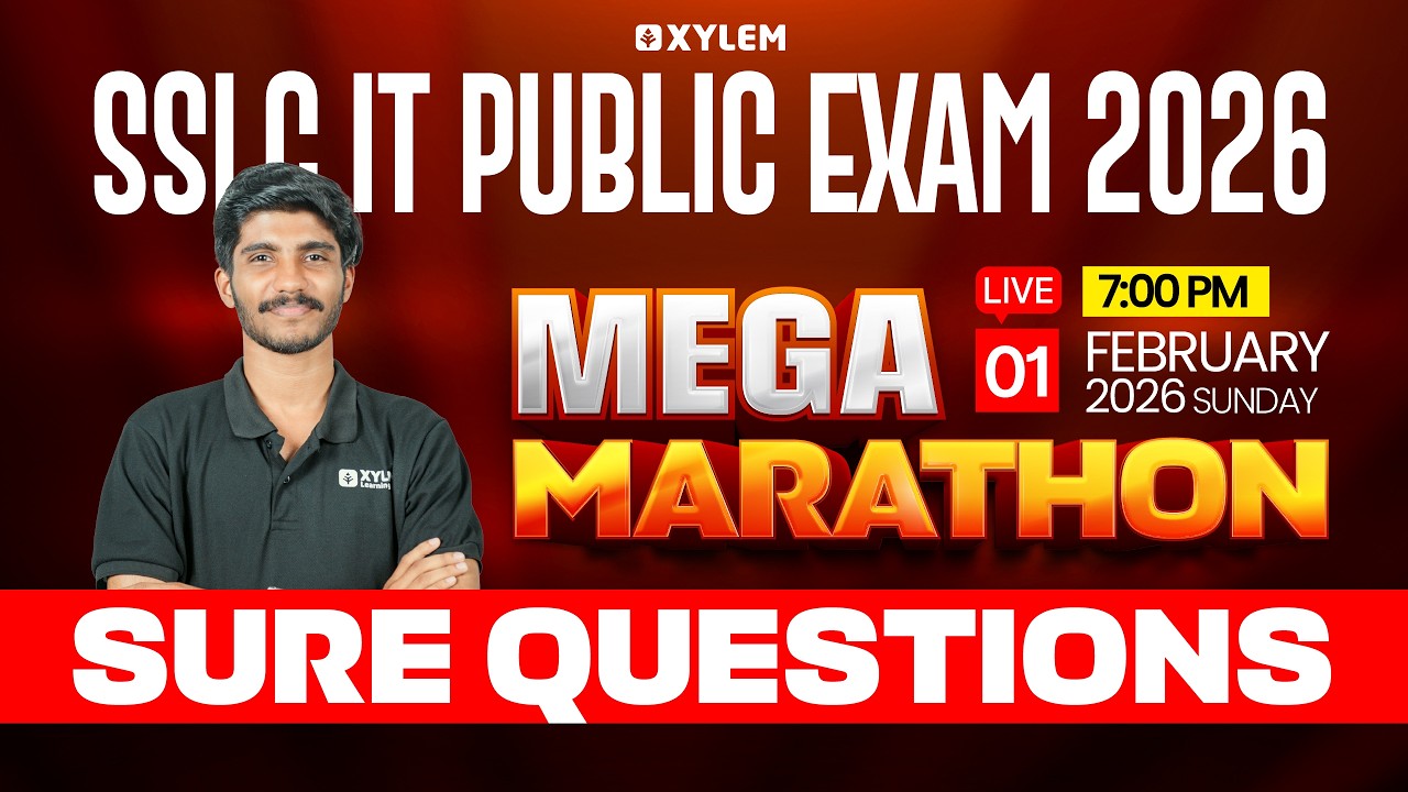 SSLC Public Exam 2026: Mega Marathon | Sure Questions | Xylem SSLC
