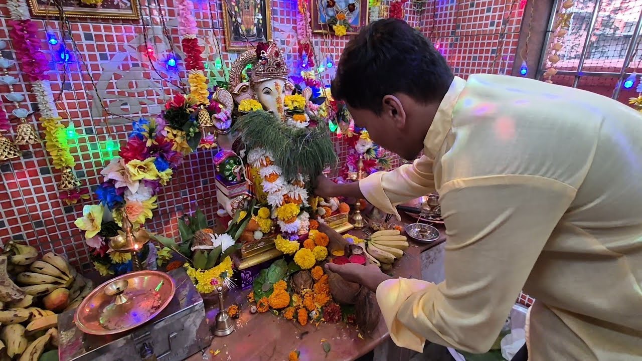 || गणेश जयंतीनिमित्त सोसायटीत पुजा आणि धमालमस्ती || 🙇💐🚩@Manojniwate 