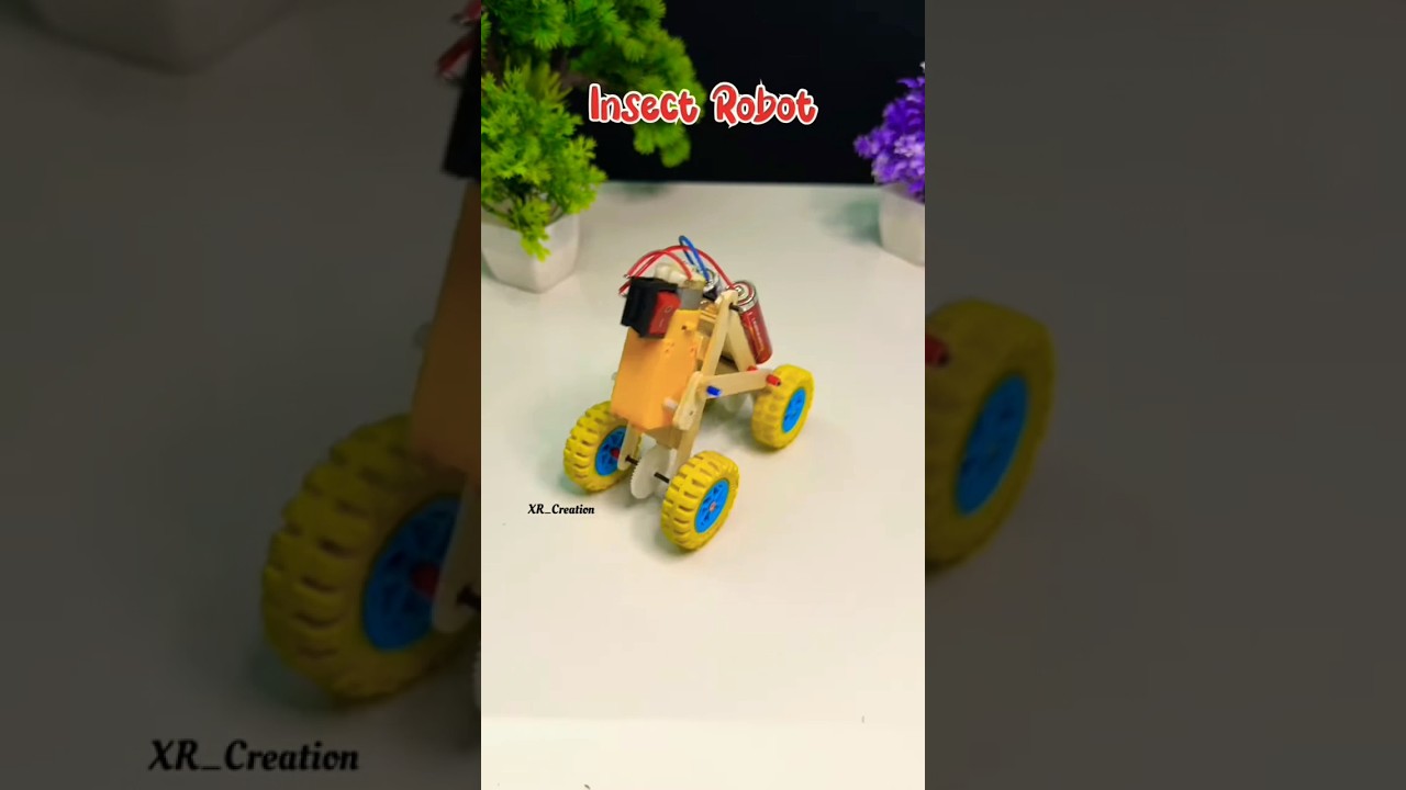 Insect Robot with DC Motor | DIY Jumping Robot Beats Mini Ramps! ⚡ 