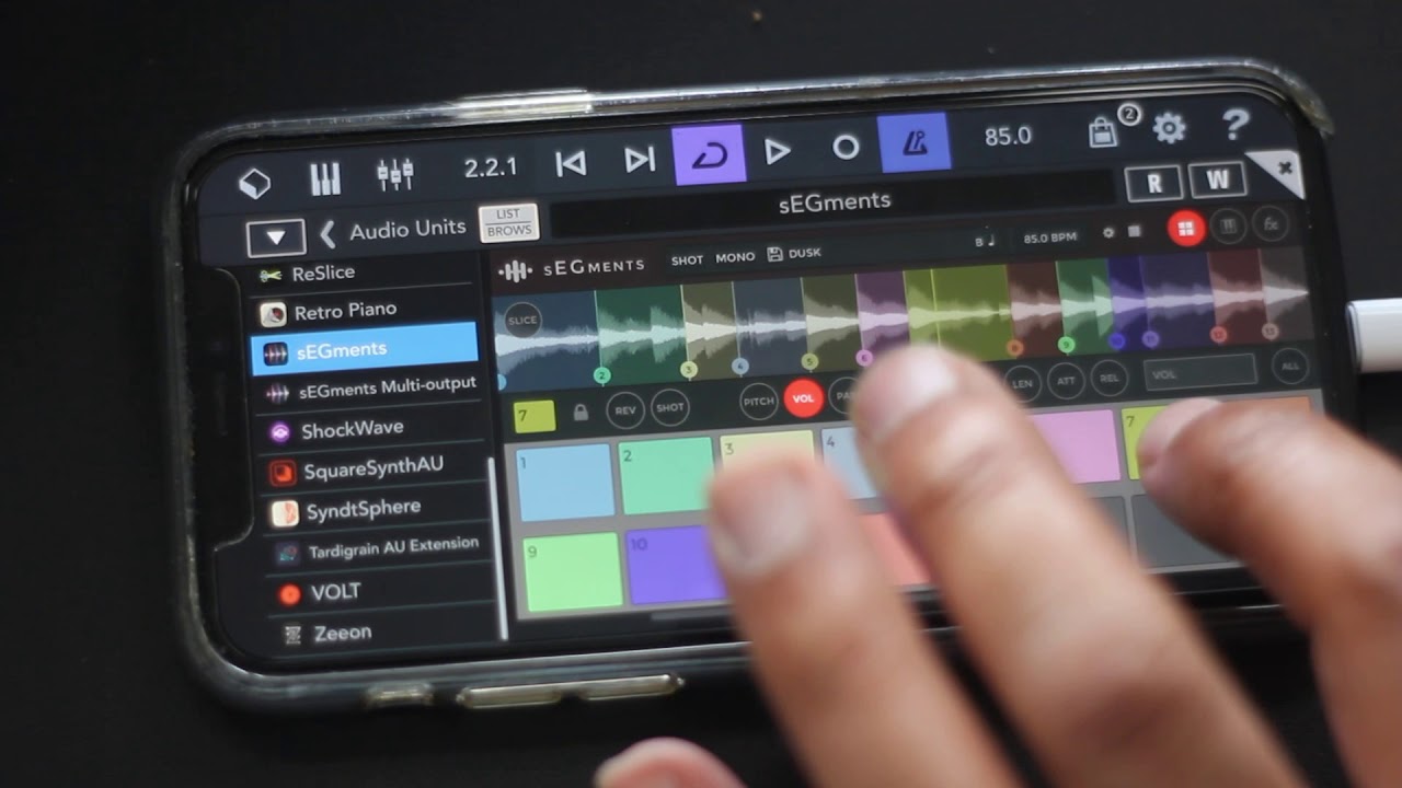Beatmaking on iPhone 11 Pro in Cubasis using Segments & EG Pulse from Elliott Garage