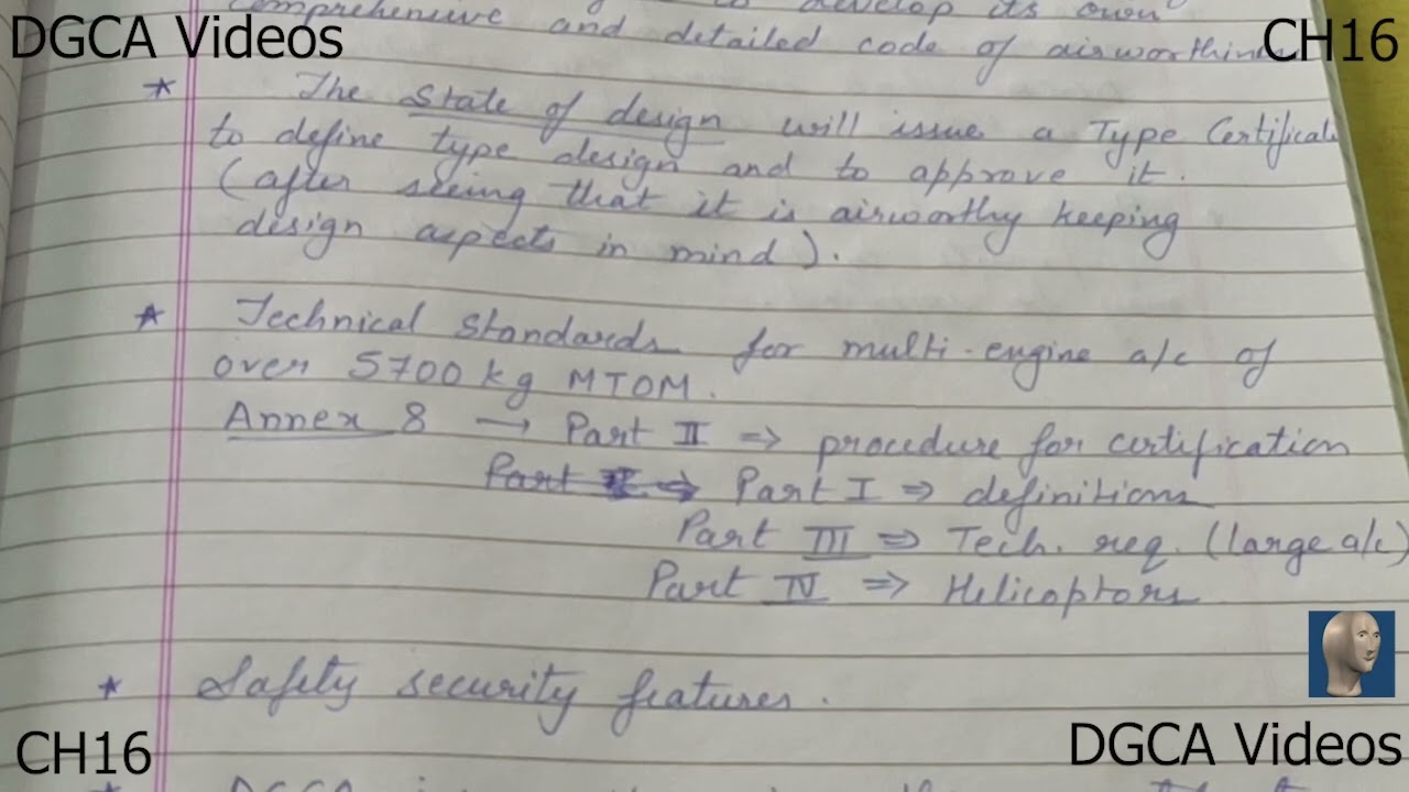 CHAPTER 16 | Airworthiness of the Aircraft | AIR REGULATION | RK BALI | DGCA