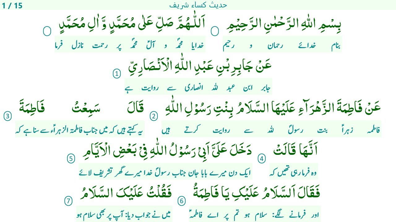 Hadith Kisa recited by Syed Agha - حدیث کساء شریف