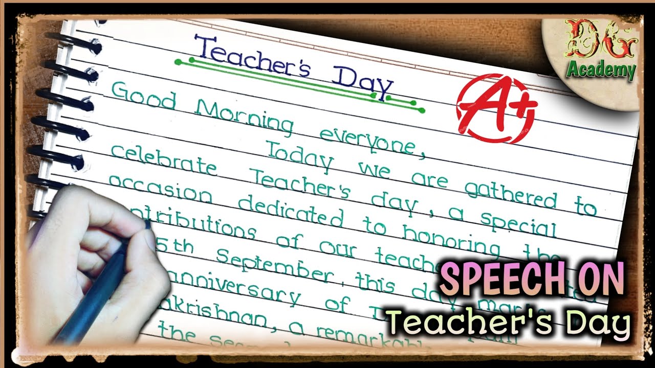 Teachers Day Speech/Speech On Teachers Day/5th September Teacher's Day Speech/Teacher's Day Speech