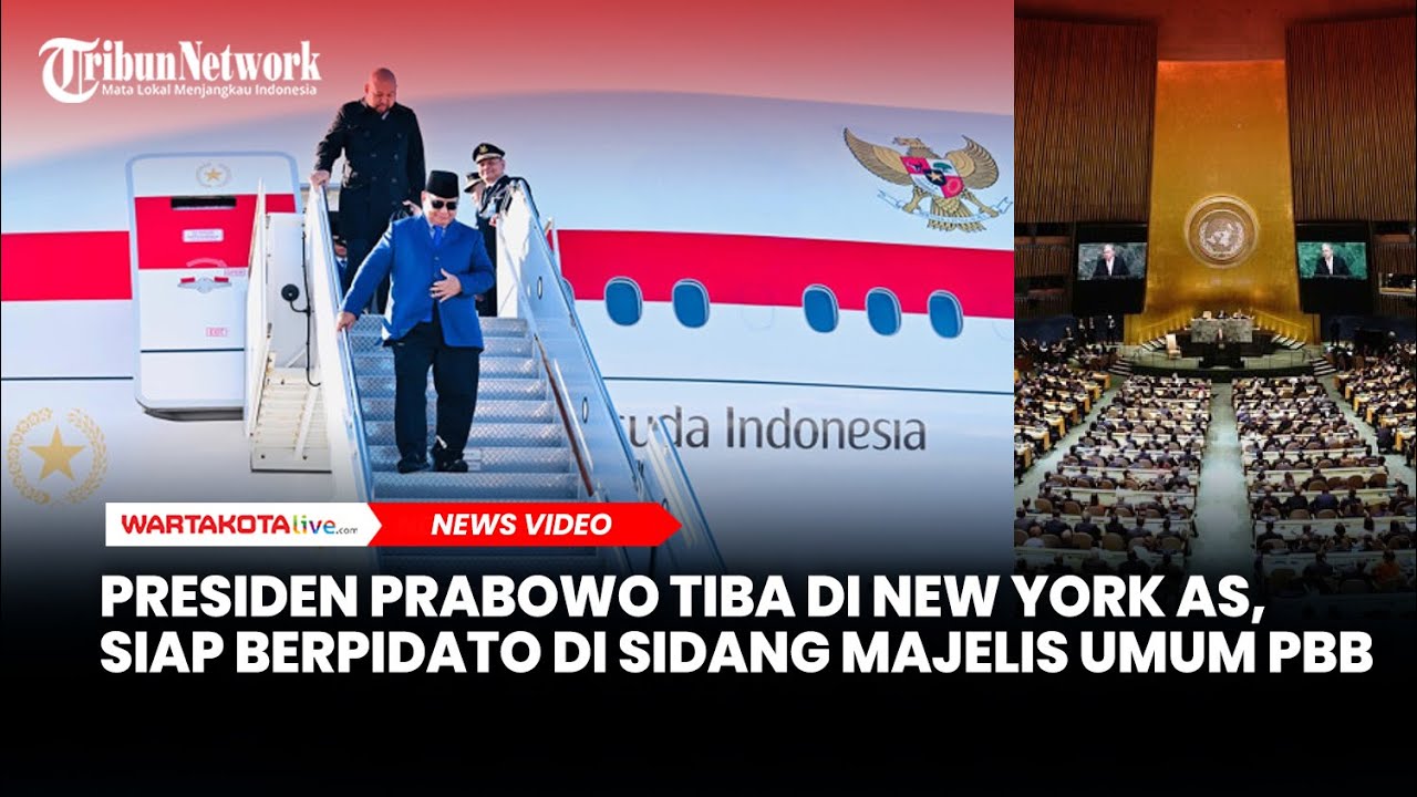 Presiden Prabowo Tiba di New York AS, Siap Berpidato di Sidang Majelis Umum PBB