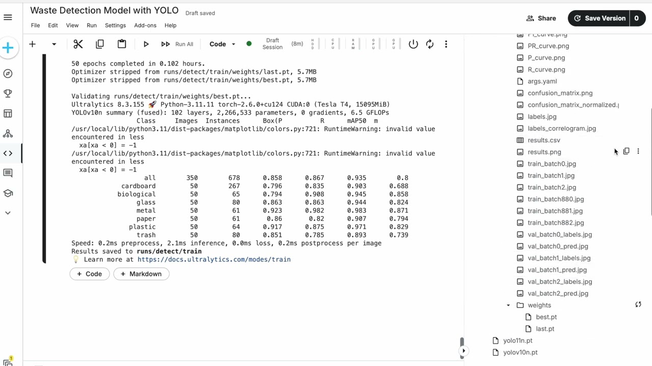 Building the YOLOv10n Model for Waste Detection