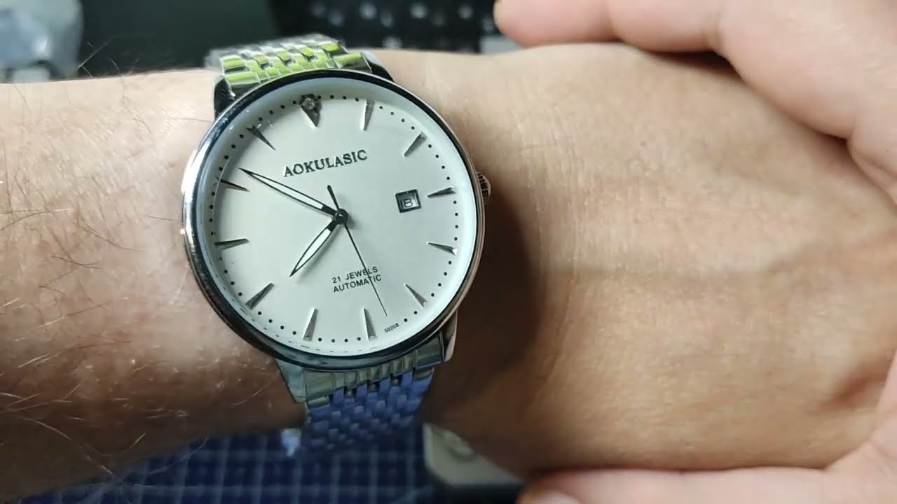 Распаковка механических наручных часов Aokulasic 5020DL