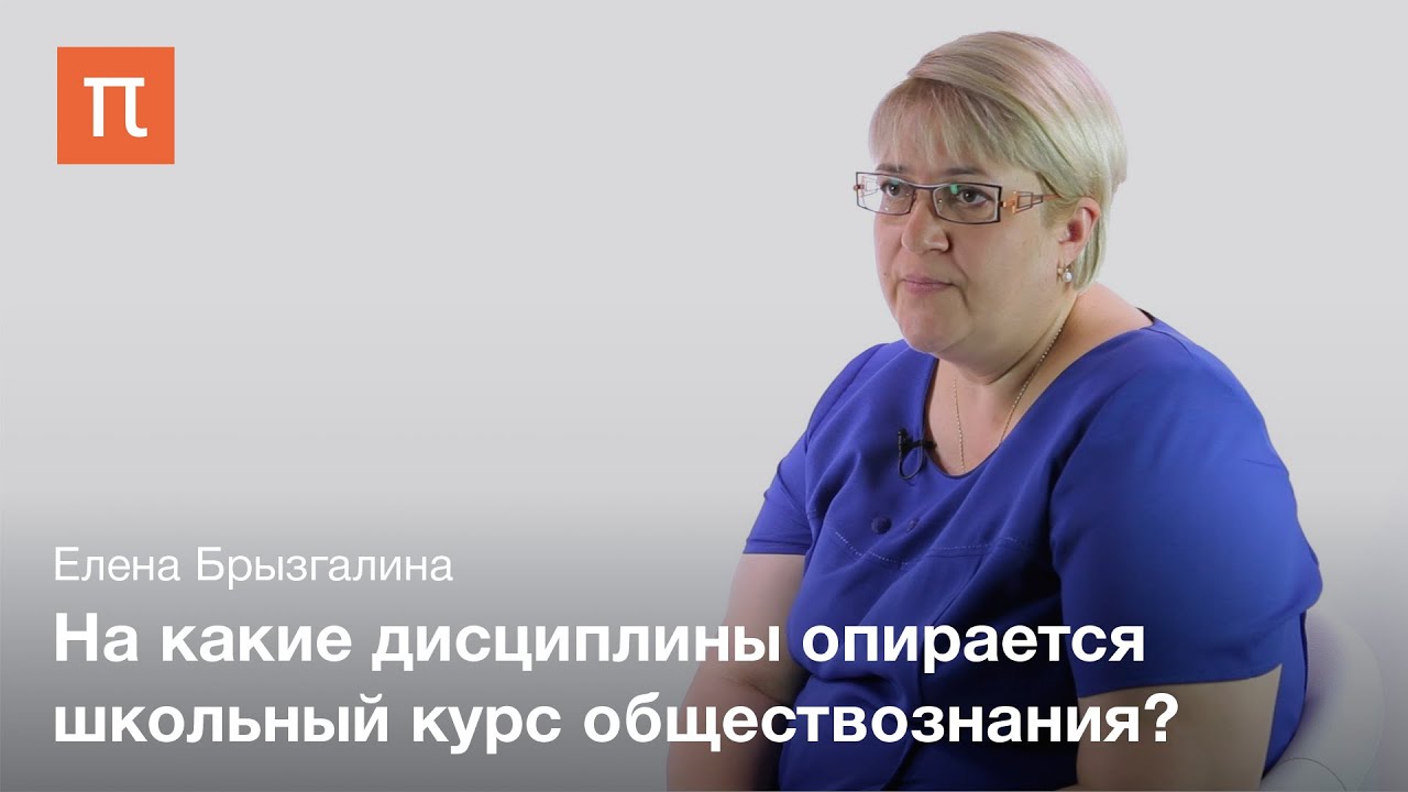 Проблема преподавания обществознания в школе — Елена Брызгалина