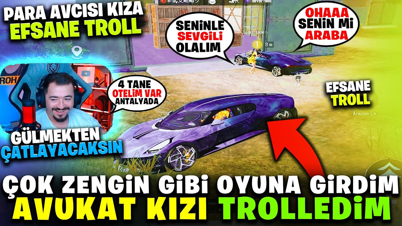 ÇOK ZENGİN GİBİ OYUNA GİRDİM AVUKAT KIZI TROLLEDİM - PUBG MOBİLE
