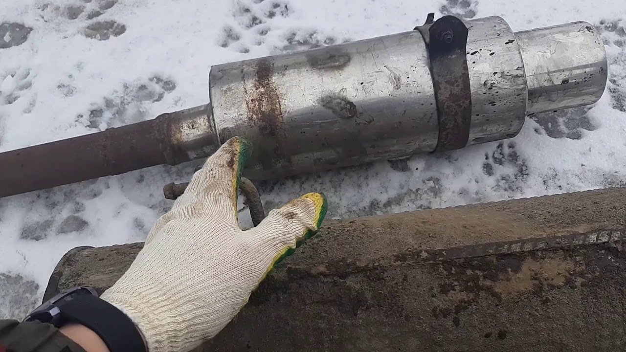 Глушитель прямоток на Пежо 206, тихий бассссс