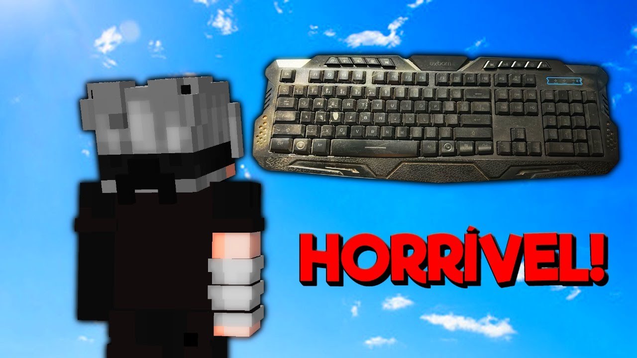 Jogando BEDWARS com o PIOR TECLADO do MUNDO (Mushmc)