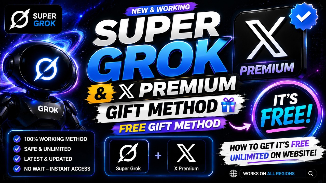Unlimited Super grok account free with X Premium +
