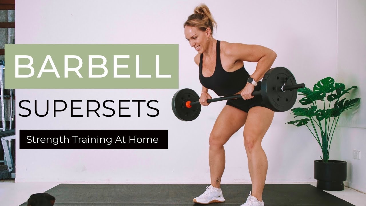 50 Min Full Body Barbell Strength Workout at Home