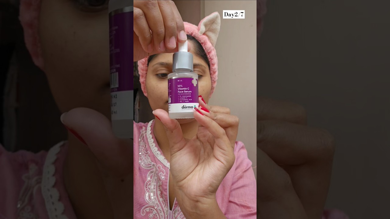 7day challenge ✨️derma co vit c serum #skincare #product #serum #shorts #trending #viral