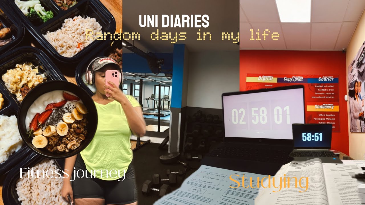 Uni diaries : Days in my life ,test week ,crashing out,fitness journey #nmu 