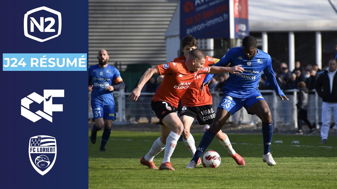 J24 N2 I C'CHARTRES FOOTBALL 2-5 FC LORIENT 2  - Résumé