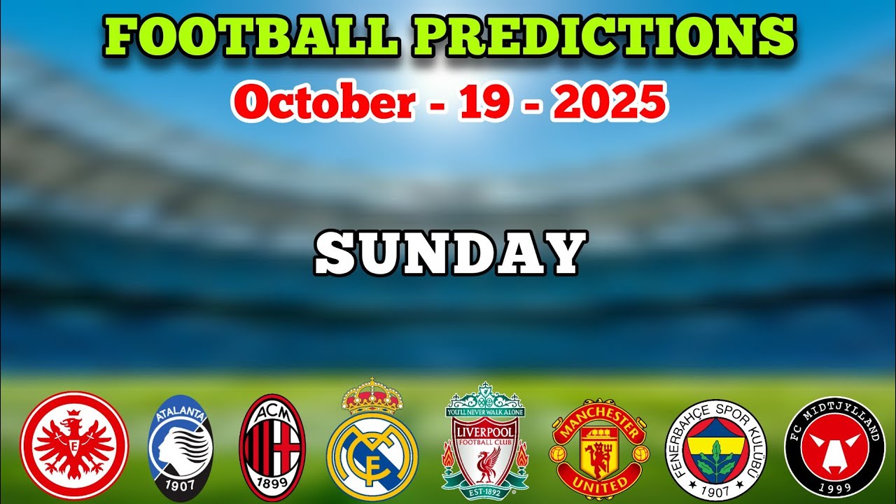 FOOTBALL PREDICTIONS TODAY 19 OCTOBER 2025 | LA LIGA |  PREMIER LEAGUE| GOLDEN PICKS | BETTING TIPS