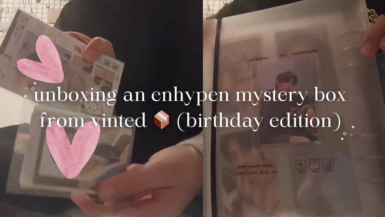 unboxing an enhypen mystery box from vinted 📦 (birthday edition) ⋆ ˚｡⋆