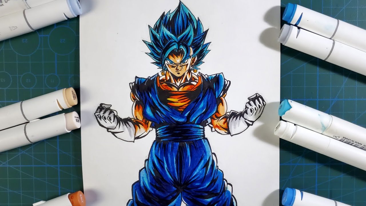How to Draw Vegito super Saiyan Blue 💥| Step by step drawing tutorial [Dragonball Legends]