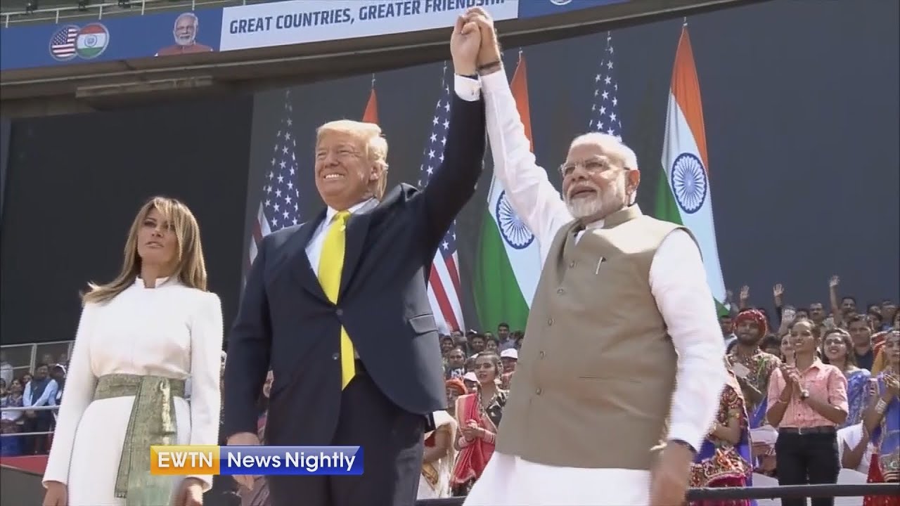 In India, President Trump shares message of unity