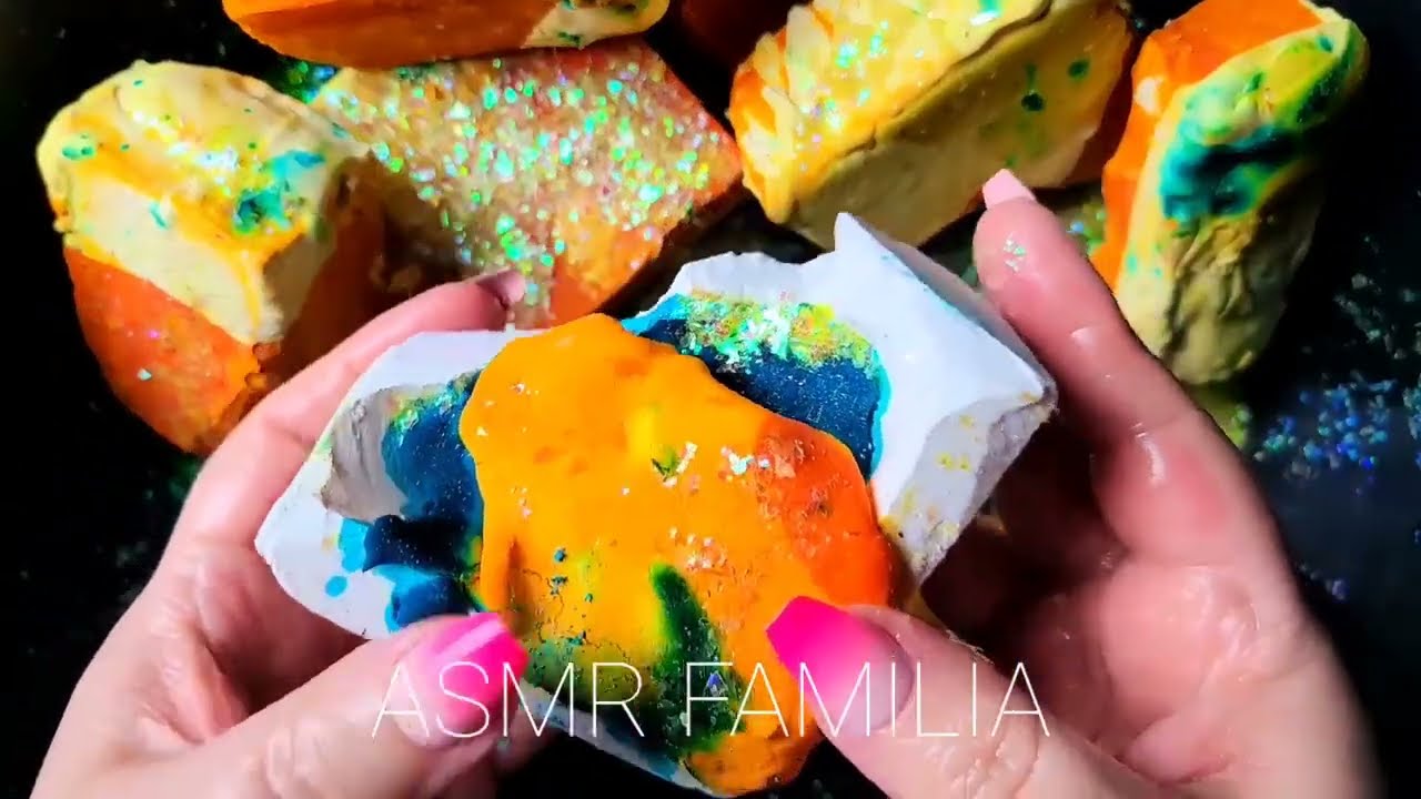 Custard 🍮 Bon Ami Paste Dipped & Dyed Gym Chalk Blocks 🥳🎉 Thank you for 3k!