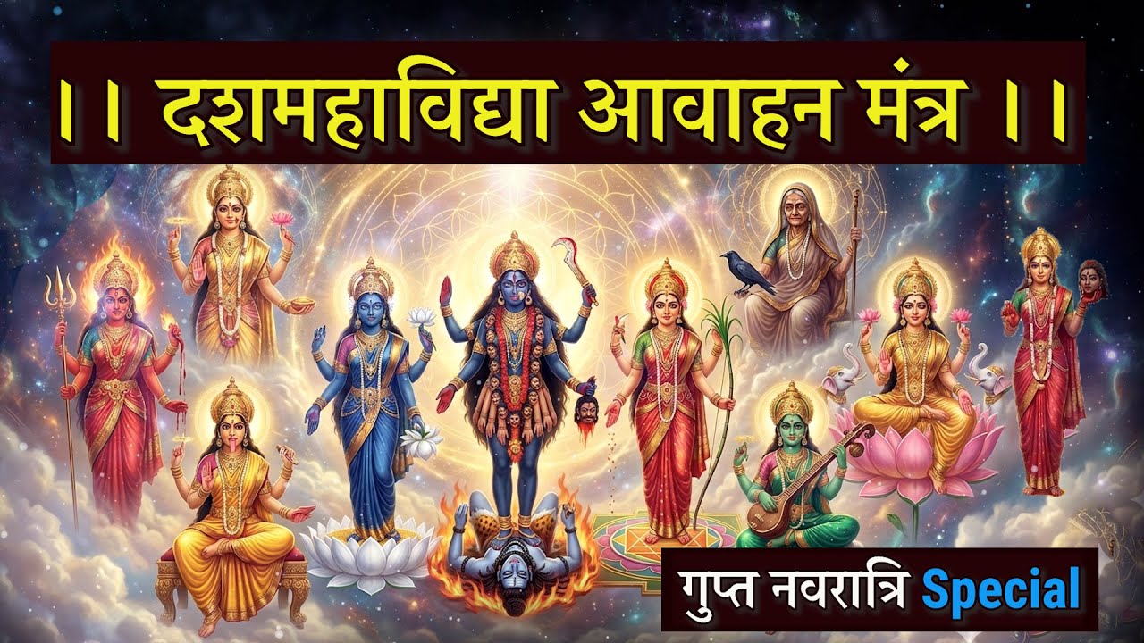 दशमहाविद्या आवाहन मंत्र | गुप्त नवरात्रि विशेष | माँ काली से कमला तक दिव्य साधना | Dash Mahavidya