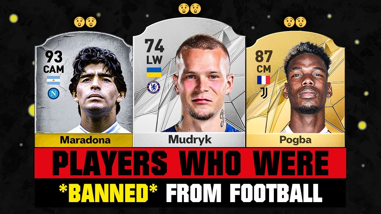 FOOTBALLERS Who Were BANNED! ⛔️😲 ft. Mudryk, Maradona, Pogba…