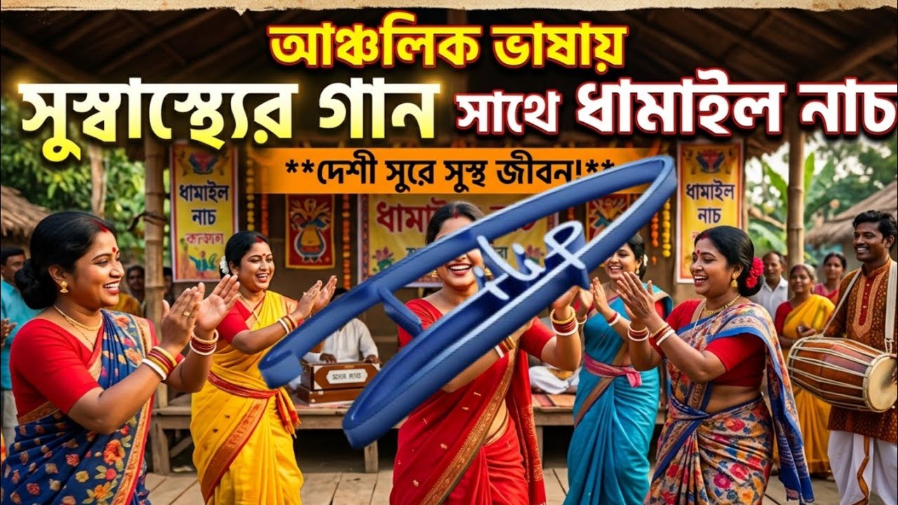 আঞ্চলিক ভাষায় সুস্বাস্থ্যের একটি সুন্দর গান সাথে বাঙালির ঐতিহ্যবাহী ধামাইল নাচ।শিবনগর, কাঞ্চনপুর।