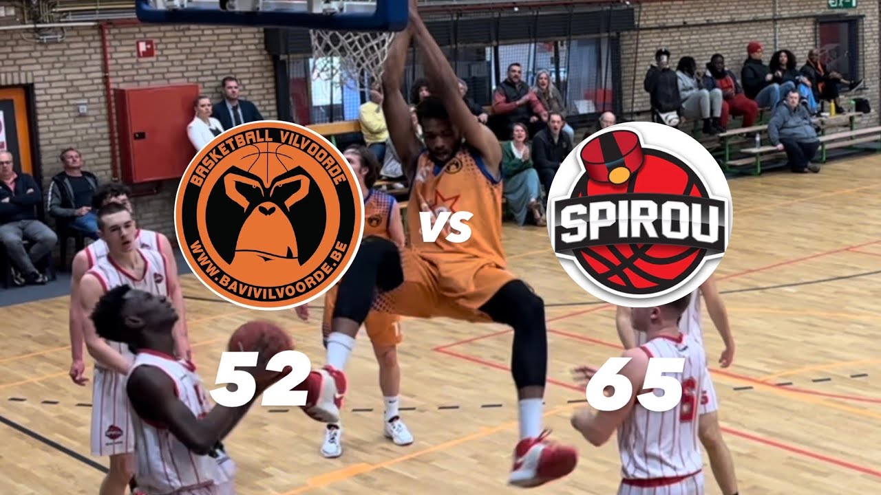 U21 Bavi Vilvoorde vs Spirou Charleroi: 52-65 (Nationale eindronde)