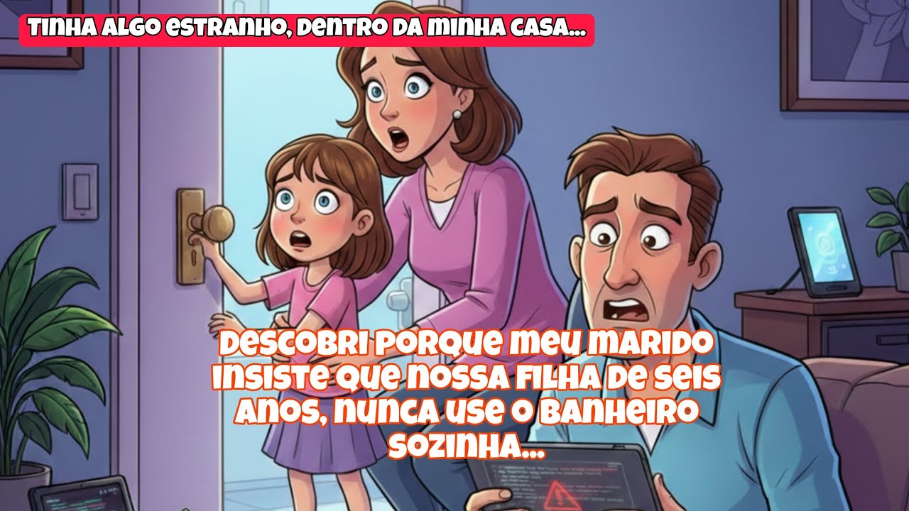 Descobri porque meu marido insiste que nossa filha de seis anos, nunca use o banheiro sozinha...