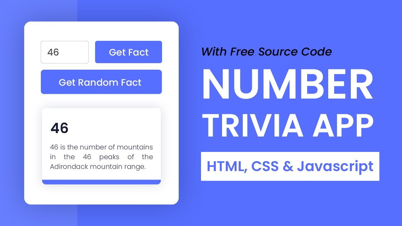 Number Trivia App | Javascript Project |HTML, CSS & Javascript