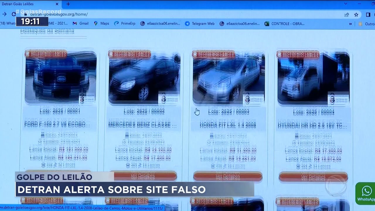 GOLPE DO LEILÃO: DETRAN ALERTA SOBRE SITE FALSO