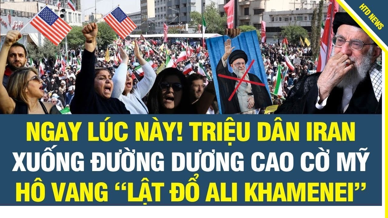 🔥 Ngay Lúc Này! Dân Iran Đổ Xuống Đường Kêu gọi lật đổ Khamennei Khi Mỹ Mở Đòn Nhắm Bộ Máy Quyền Lực