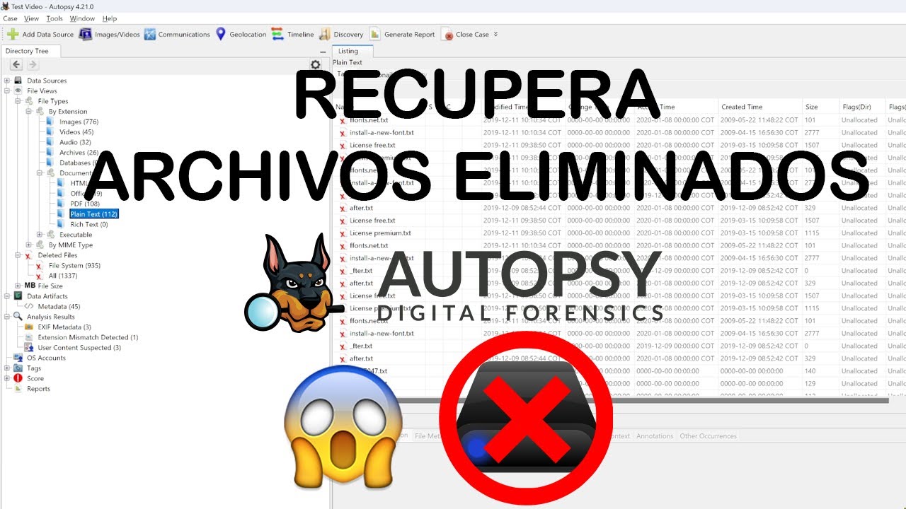 AUTOPSY: Recupera archivos eliminados de tu disco duro o USB!