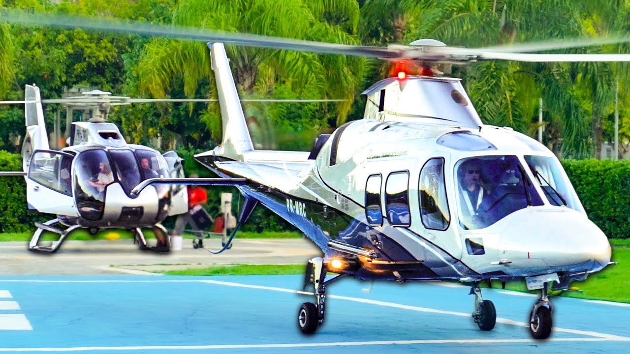 Helicopter Traffic Jam | AGUSTA A109 | AIRBUS H130 & H125 | BELL 407