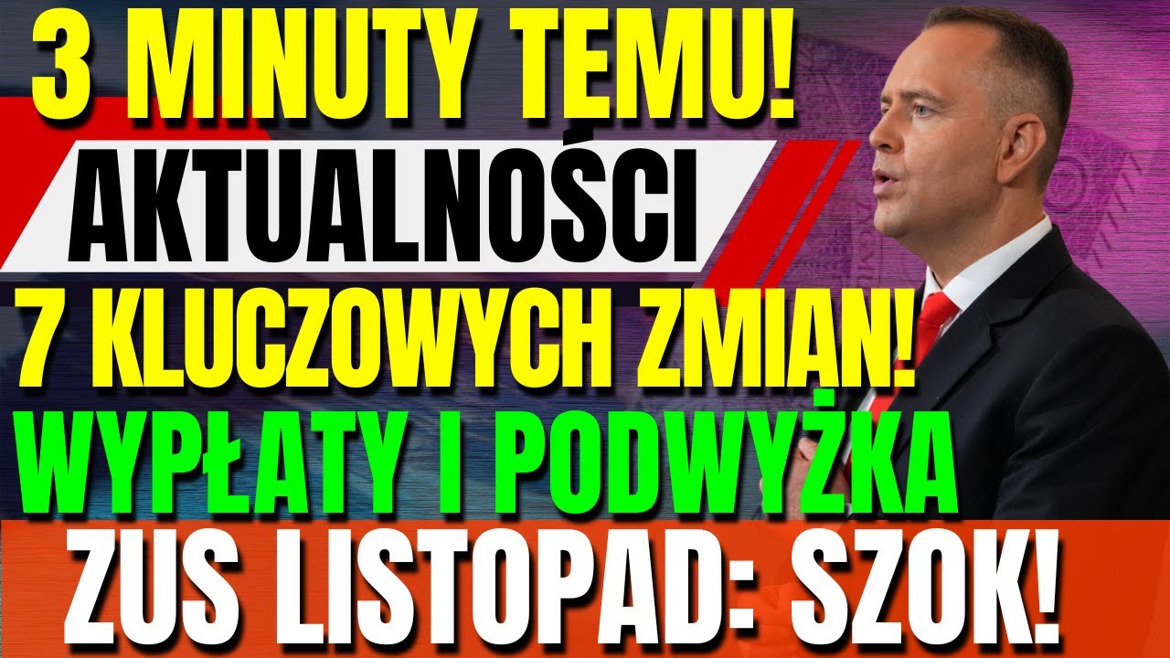 🚨 PILNE! ZUS Listopad 2025: 7 Kluczowych ZMIAN! Wcześniejsze Wypłaty, Limity i Cicha PODWYŻKA!