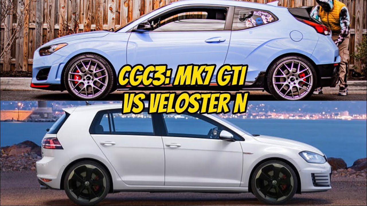 MK7 GTI vs Veloster N 🌚 (CGC:3) #velostern #elantran #car #6mt #hothatch #carreview