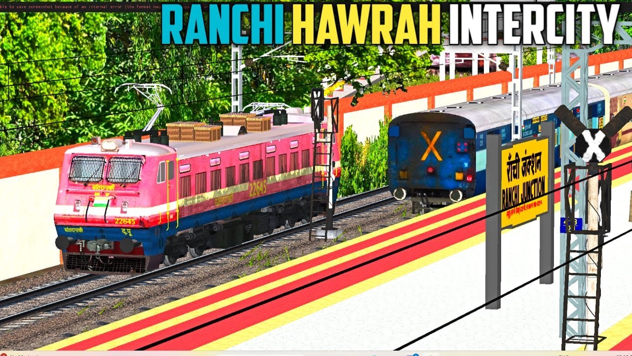 02896 Ranchi Hawrah Intercity Train Driving | Indian Train Simulator |  #shortvideo #shorts #msts