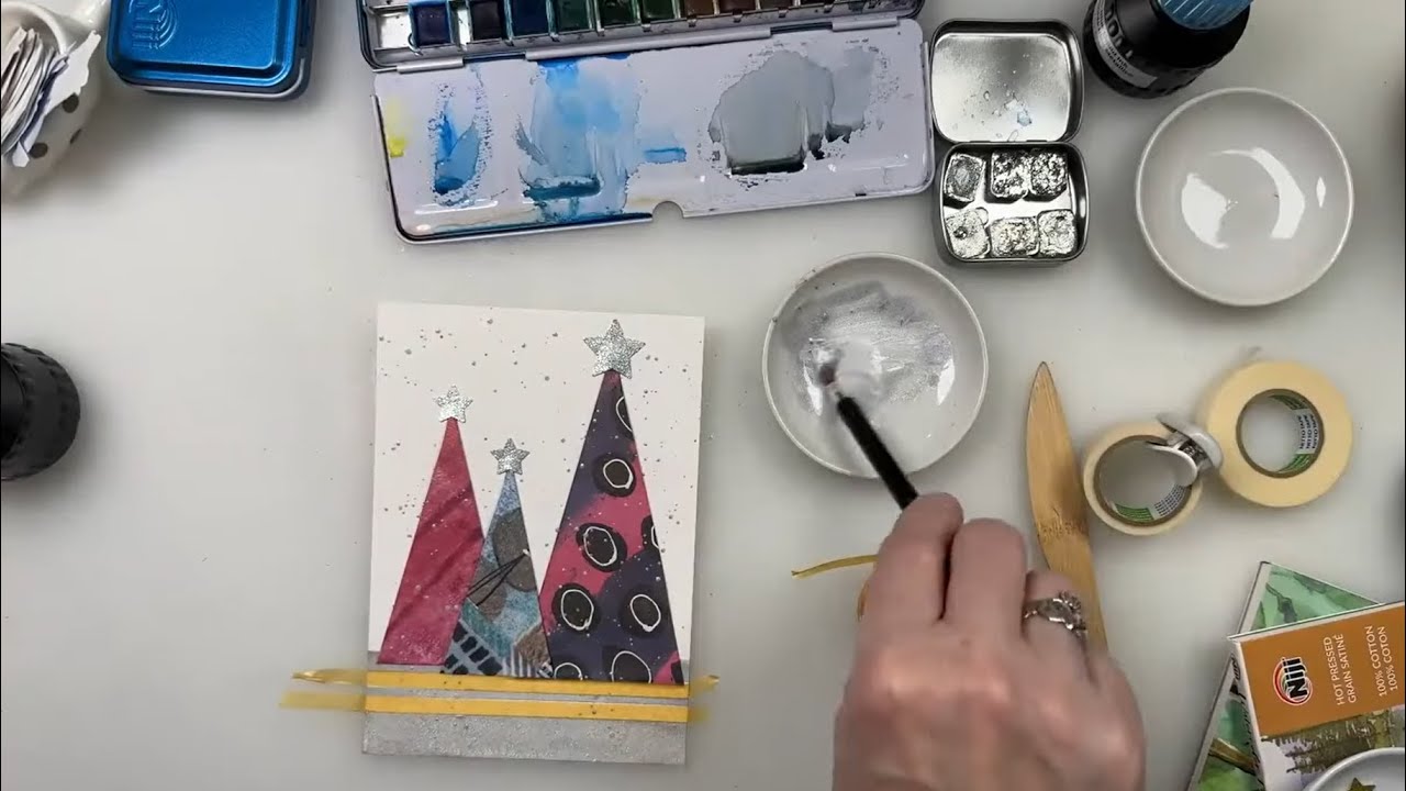 How to Make Easy Christmas Tree Cards with Origami Paper
