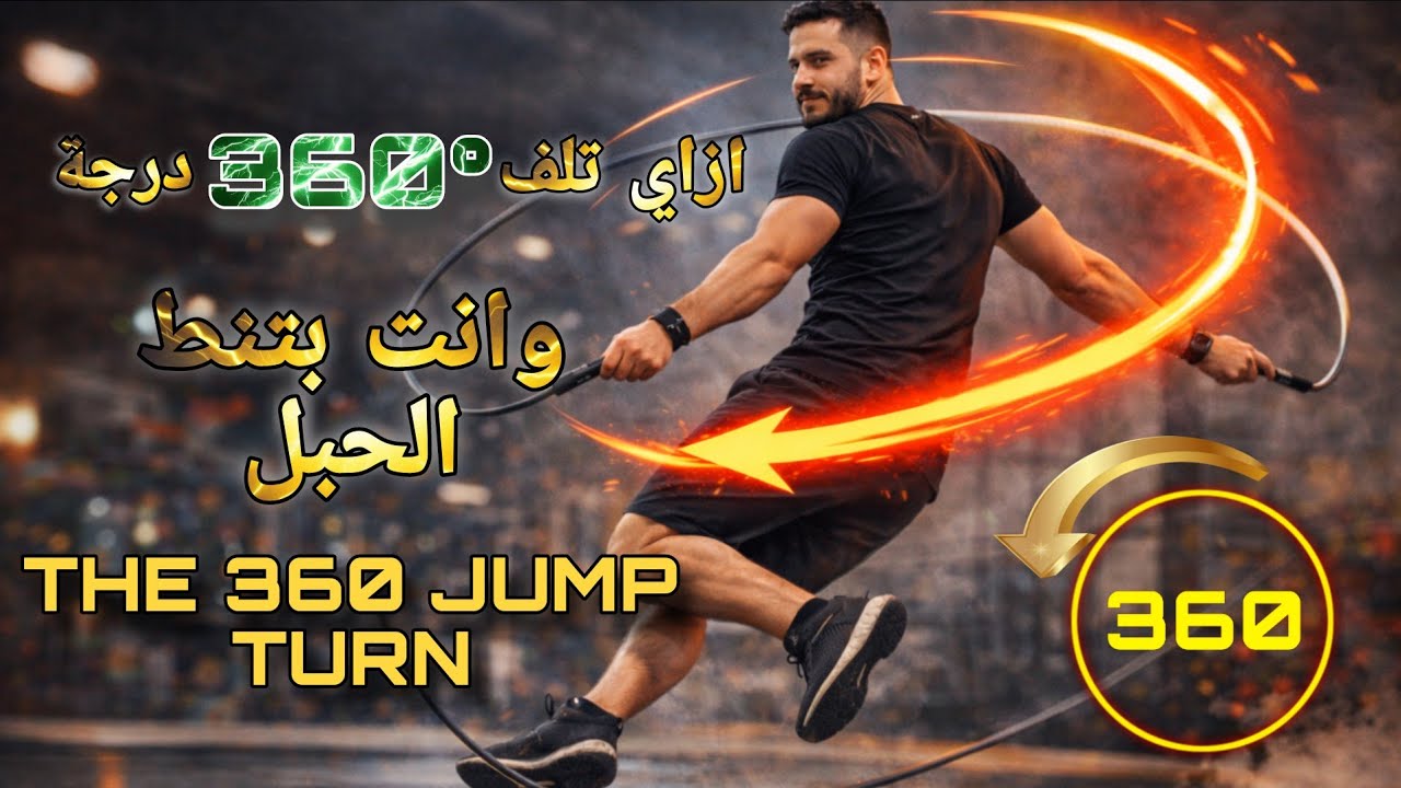 ازاي تلف 360 درجة وانت بتنط حبل ؟ شرح مهارة نط الحبل المحترفة The 360 Jump Turn🔄