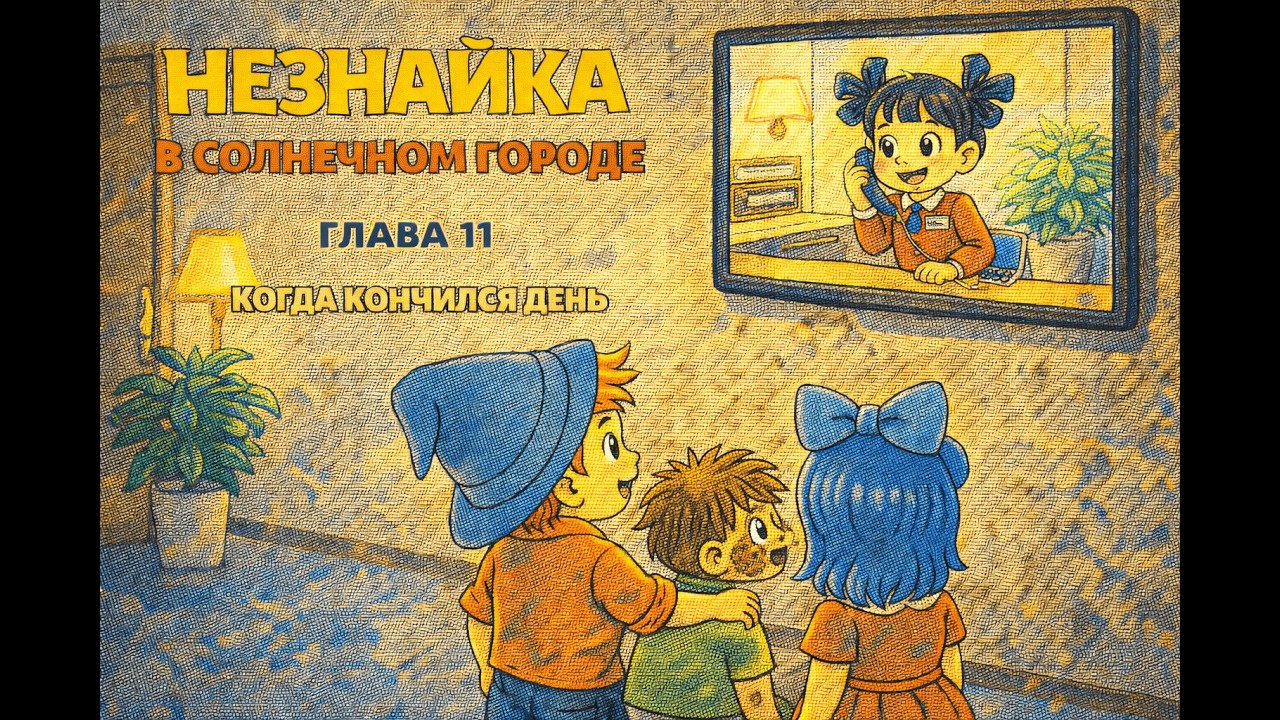 Незнайка в Солнечном городе. Глава 11 - Когда кончился день.