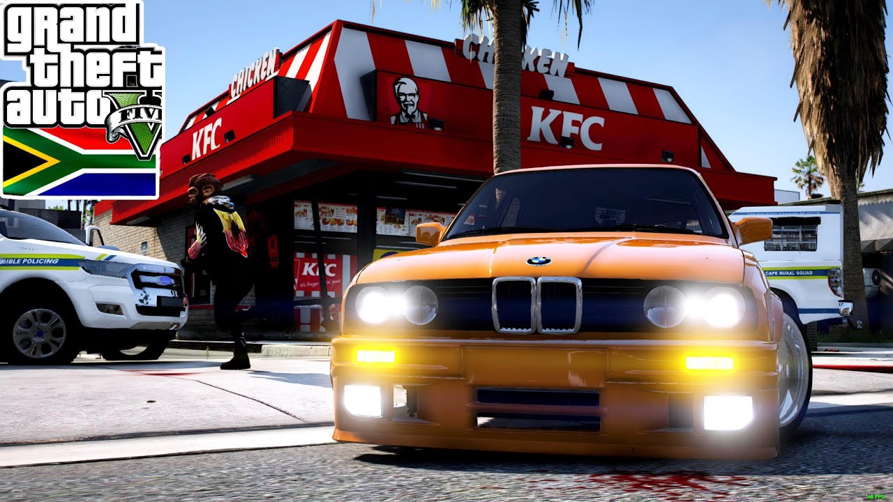 GTA Mzansi EP52 - The Hustler Lifestyle | Ограбление банка с BMW E30 325is stanced , kasi vibes)