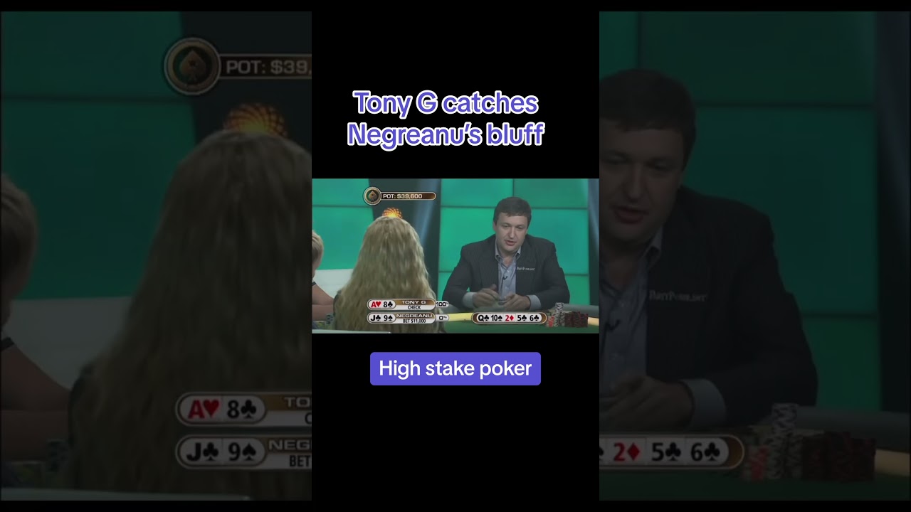 Super bluff catcher Tony G, against Negreanu♠️ 