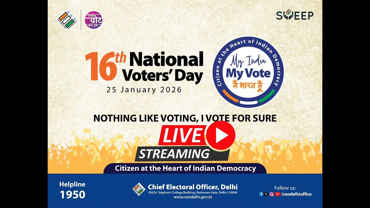16th National Voter's Day.